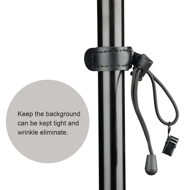 SLOW DOLPHIN Backdrop Background Muslin String Clips Holder Multifunctional for Photo Video Photography Studio 12 Pack, Black - Image 5